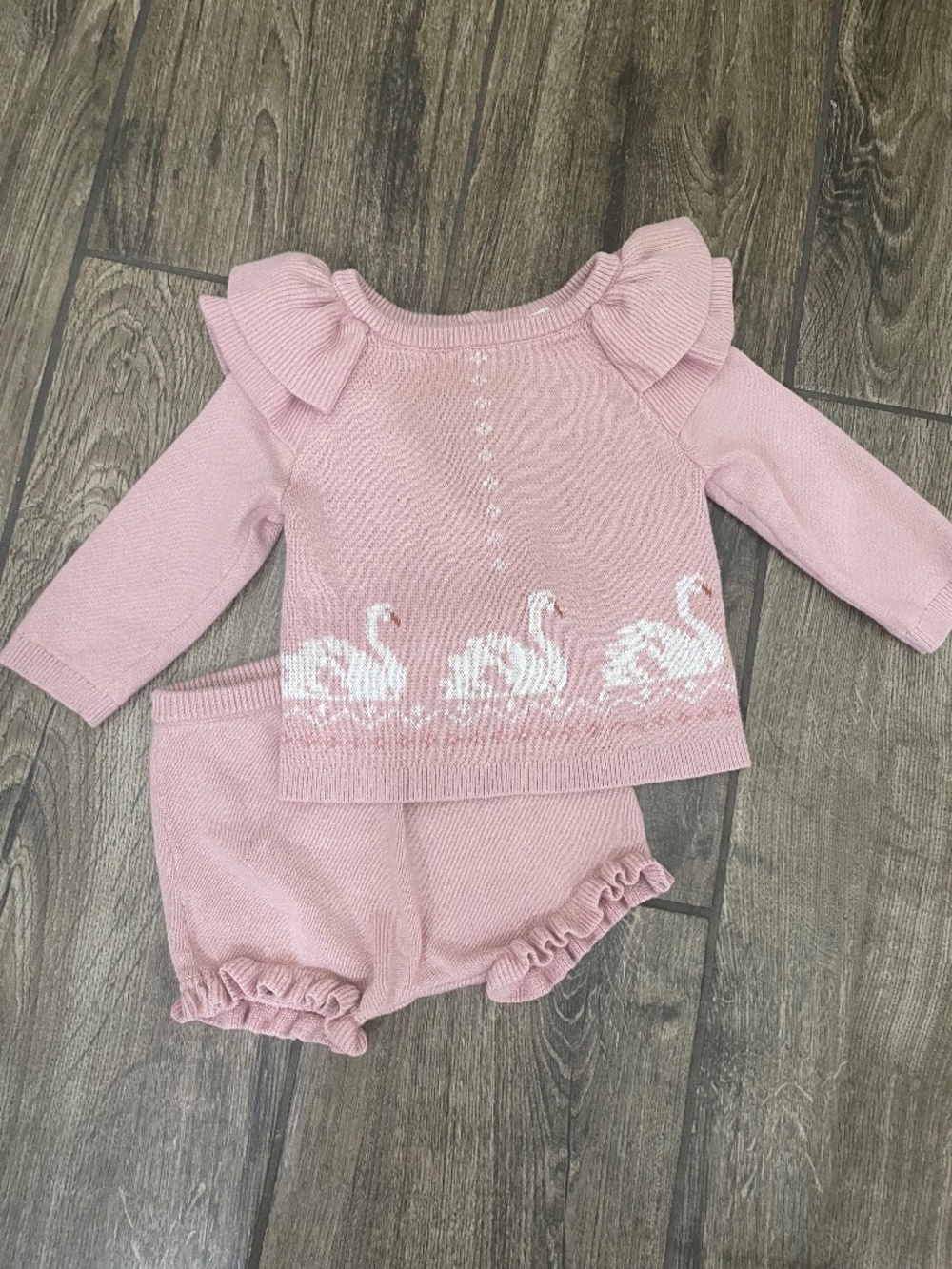 Janie and Jack Swan Sweater Set